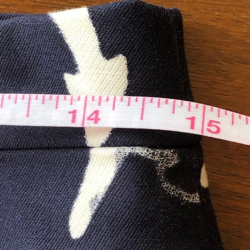 J. CREW Nautical Anchor Blue Navy High Waist Pencil Mini Skirt Size 2 - Picture 16 of 17